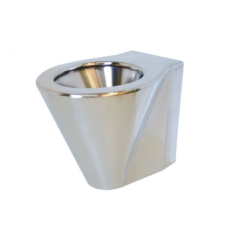 Home danube stainless steel anti vandal back to wall toilet wc pan