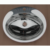 Oval Stainless Steel Inset Bowl, with Tap Hole