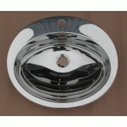 Oval Stainless Steel Inset Bowl, with Tap Hole