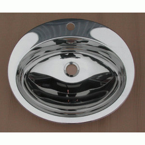Oval Stainless Steel Inset Bowl, with Tap Hole