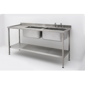 Double Bowl Single Drainer Sink complete with Stand